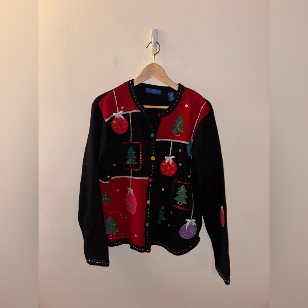 Karen Scott Christmas Cardigan